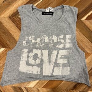 Gray 'Choose Love' Muscle Tee